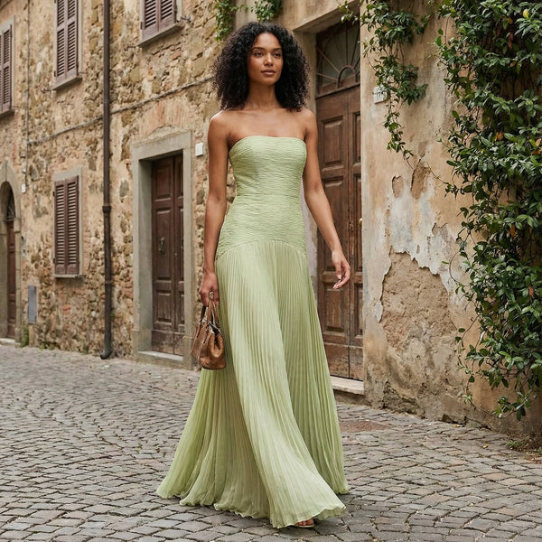 Zynella - Sleeveless Drop-Waist Maxi Dress