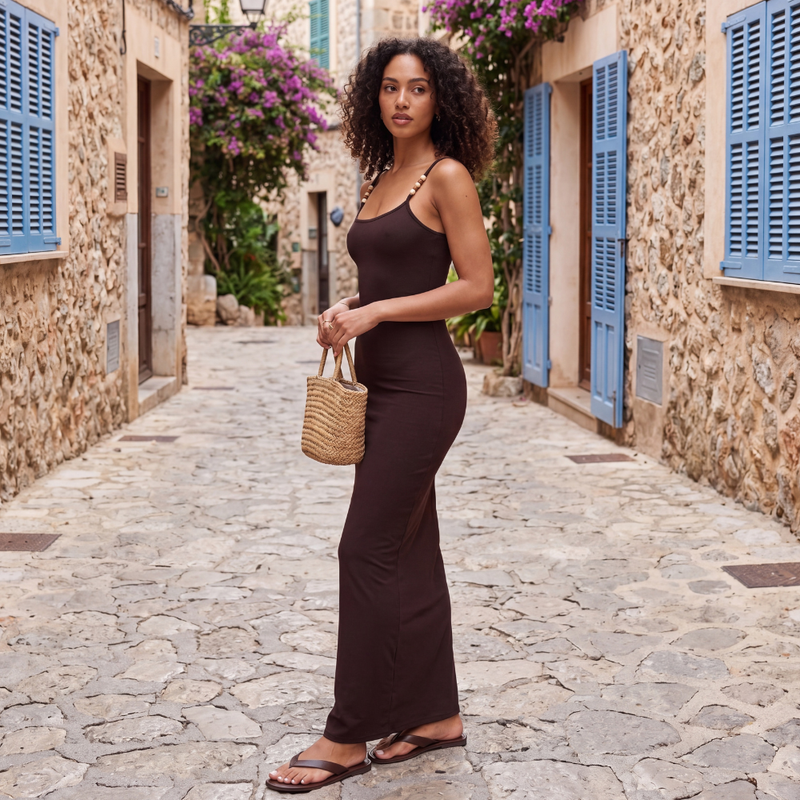 Adrianna - Beaded Strap Maxi Dress