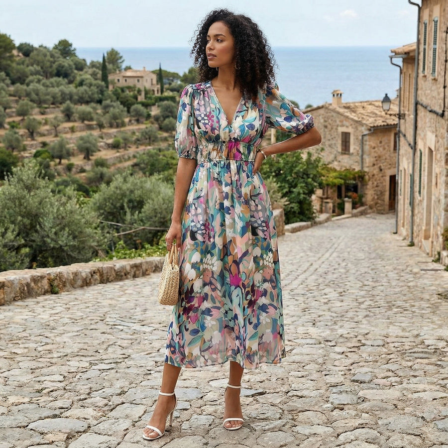 Renate - Dress With V-Neck