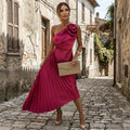 Lizbeth - Romantic Flower One Shoulder Dress