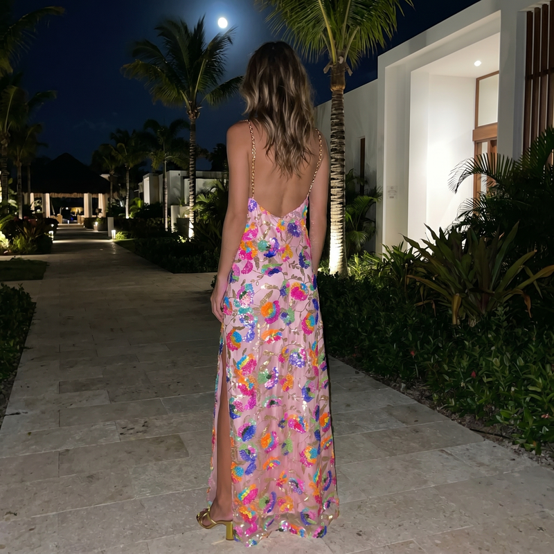 Penelope - Floral Slit Dress