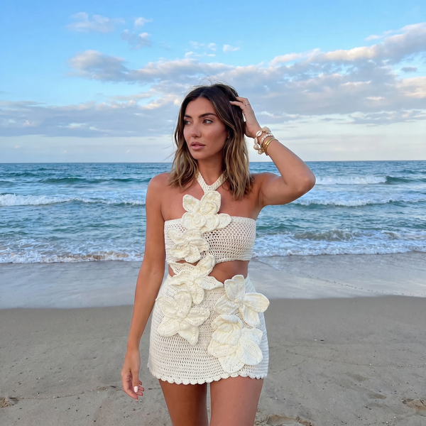 Scottie - Knit Flower Dress