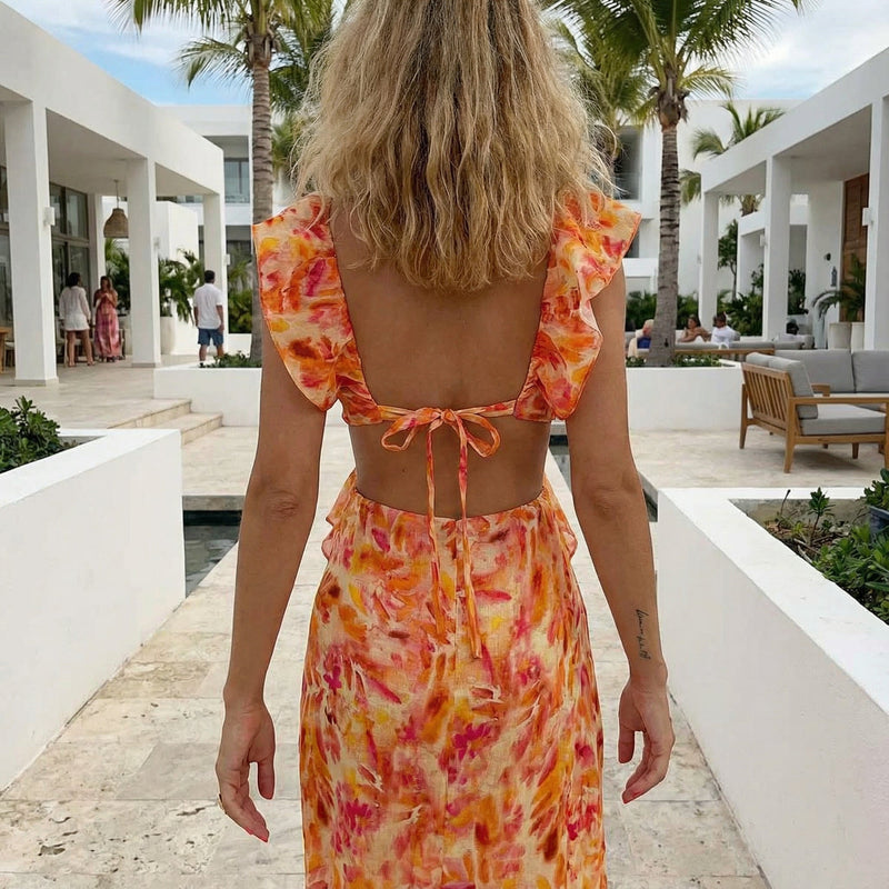 Ember - Floral Ruffle Dress
