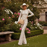 Siren Lace Jumpsuit - White