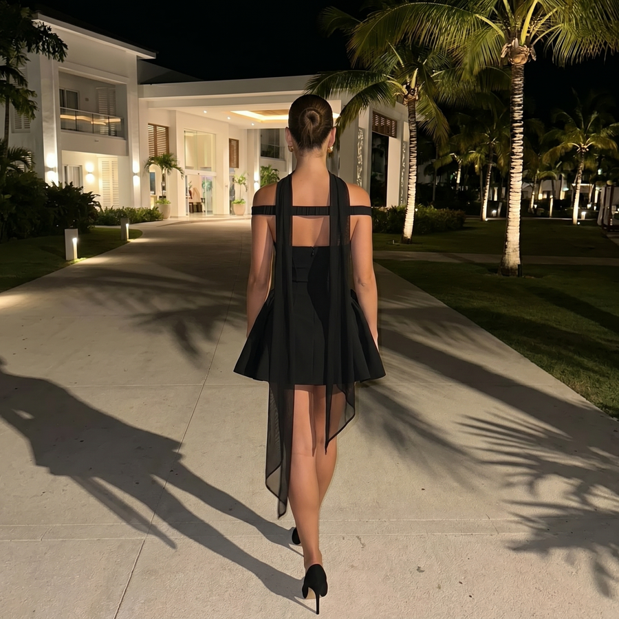 Genevieve - Off-Shoulder Mini Dress