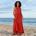 Ilona - Halterneck Dress With Ruffles and Pockets