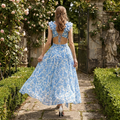 Solara - Chiffon Cutout Maxi Dress