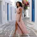 Solara - Chiffon Cutout Maxi Dress