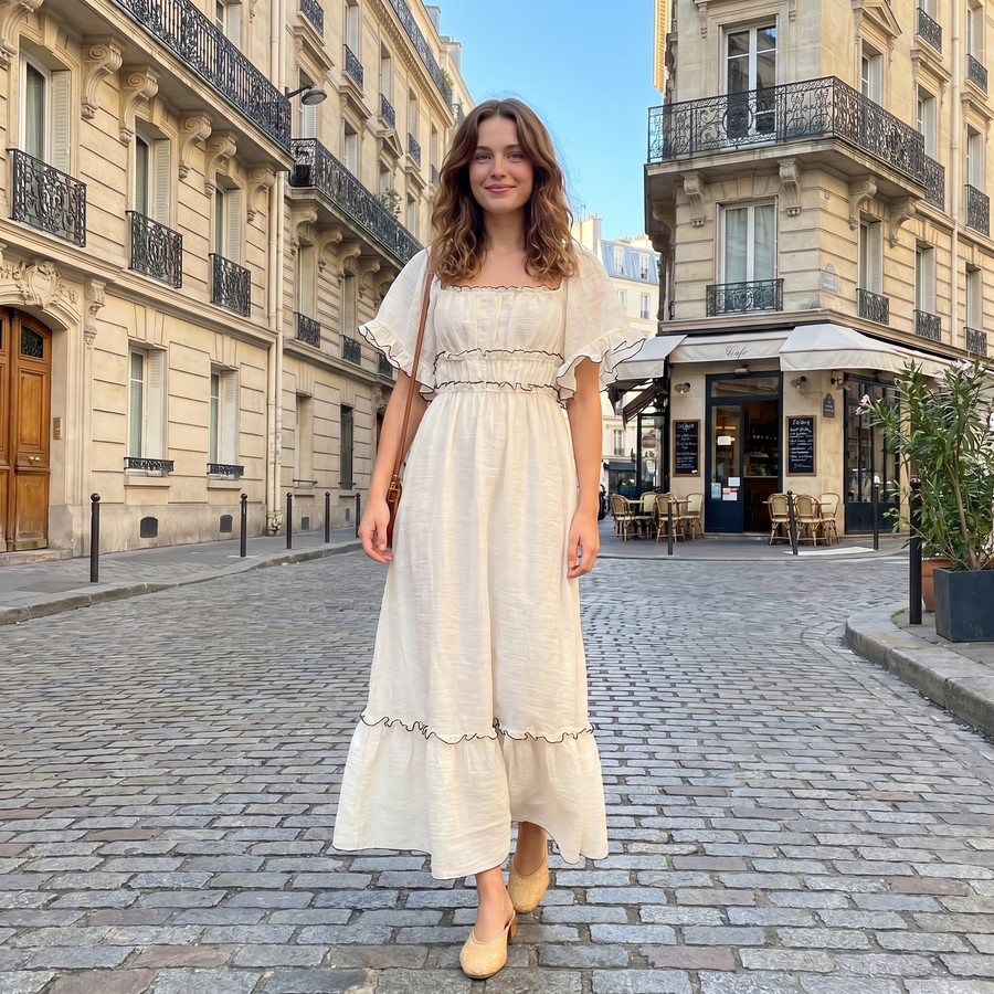 Delphine - Ruffle Maxi Dress
