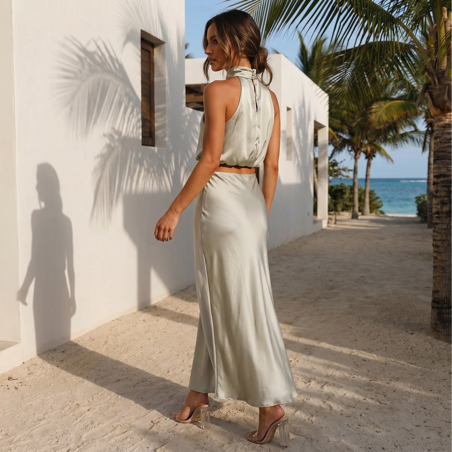 Long Skirt Two-Piece Set