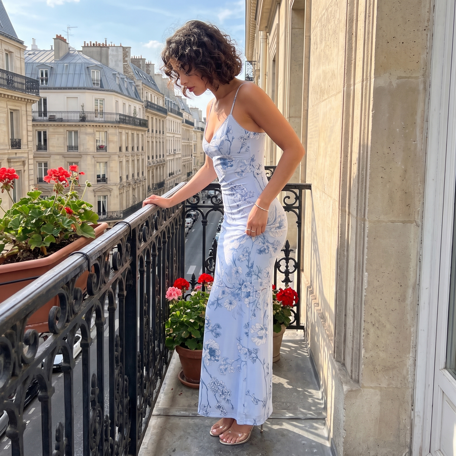 Elora – Floral Slip Maxi Dress
