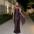Viviana – Square Neck Satin Corset Maxi Dress